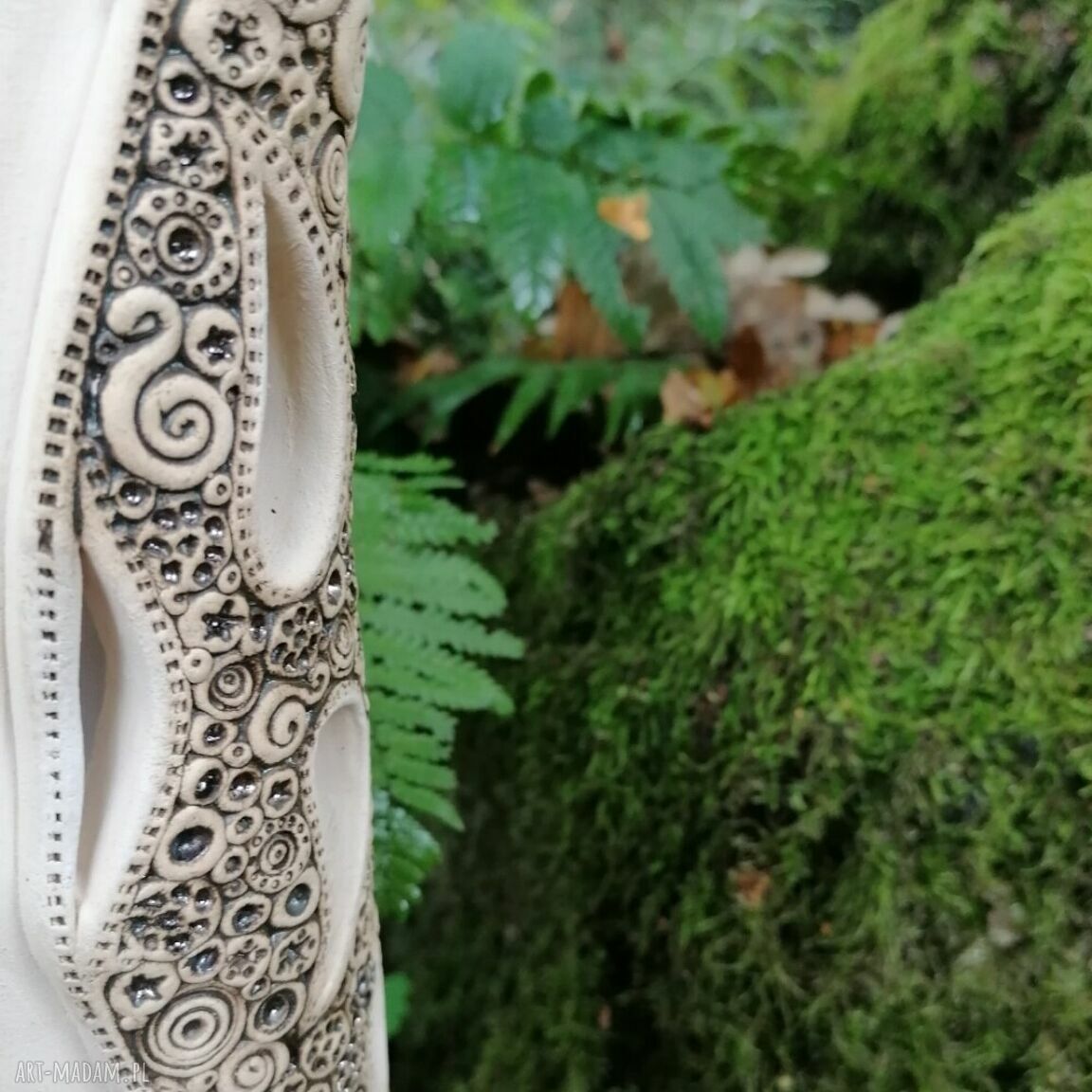 Anioł ceramiczny Pernati II - stojący lampion na tea-light