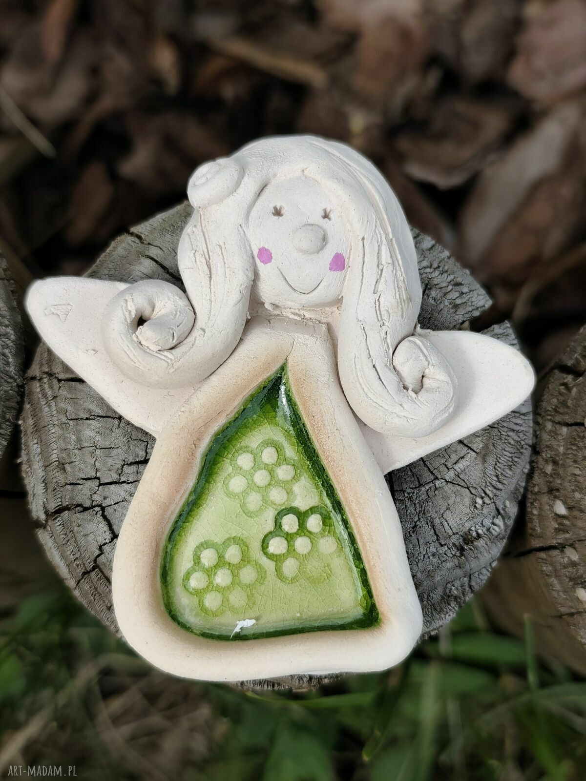Aniołek ceramiczny - prezent na ślub dla niej i dla niego ok. 7 cm
