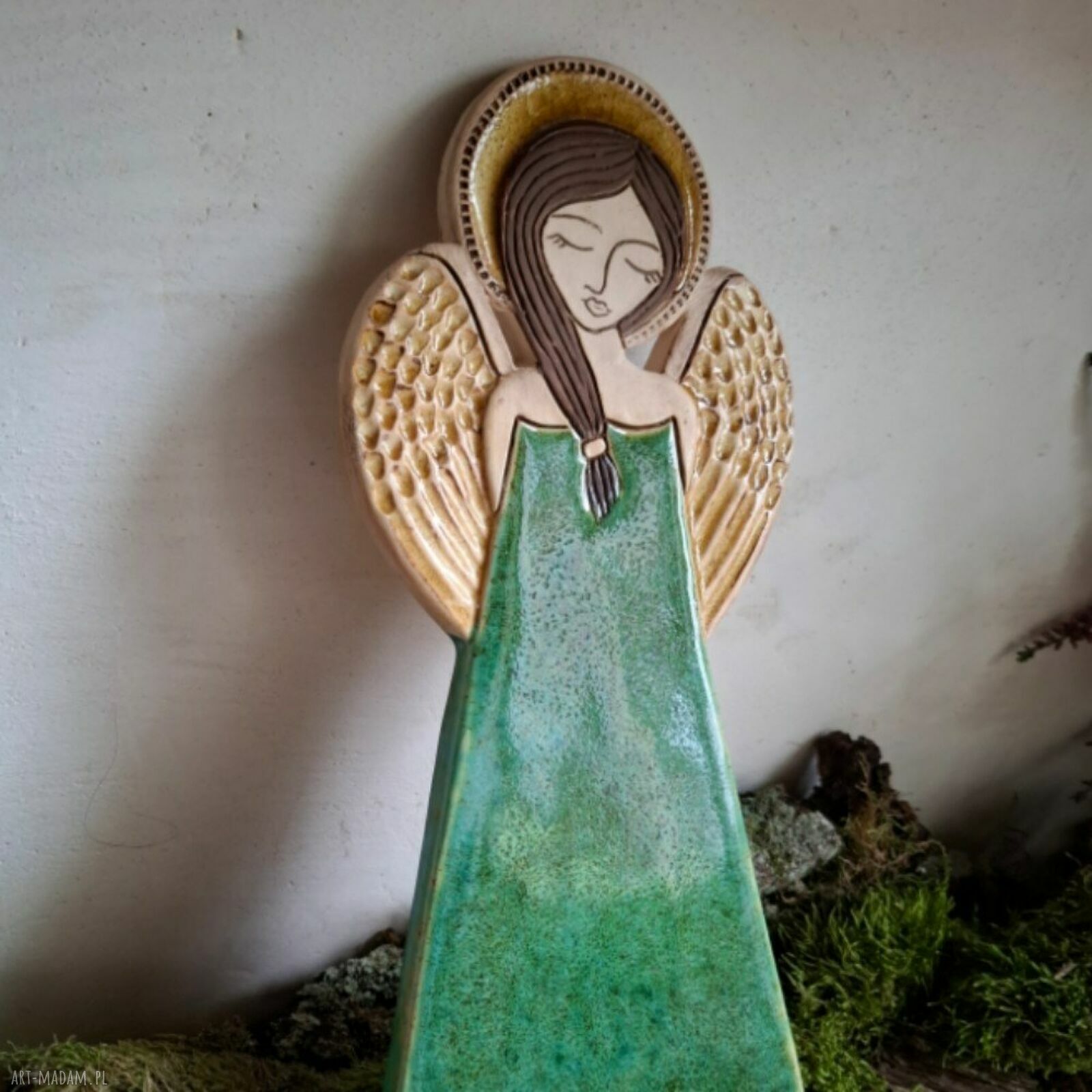 Anioł ceramiczny - Pula Zelena