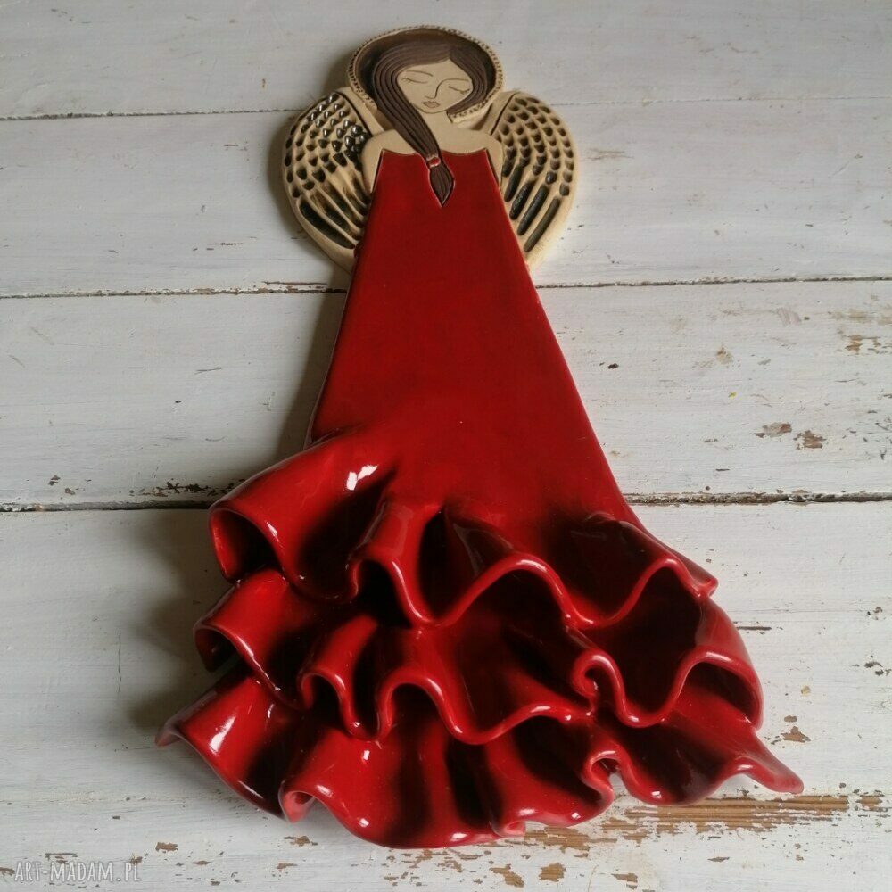 Anioł ceramiczny - Flamenco