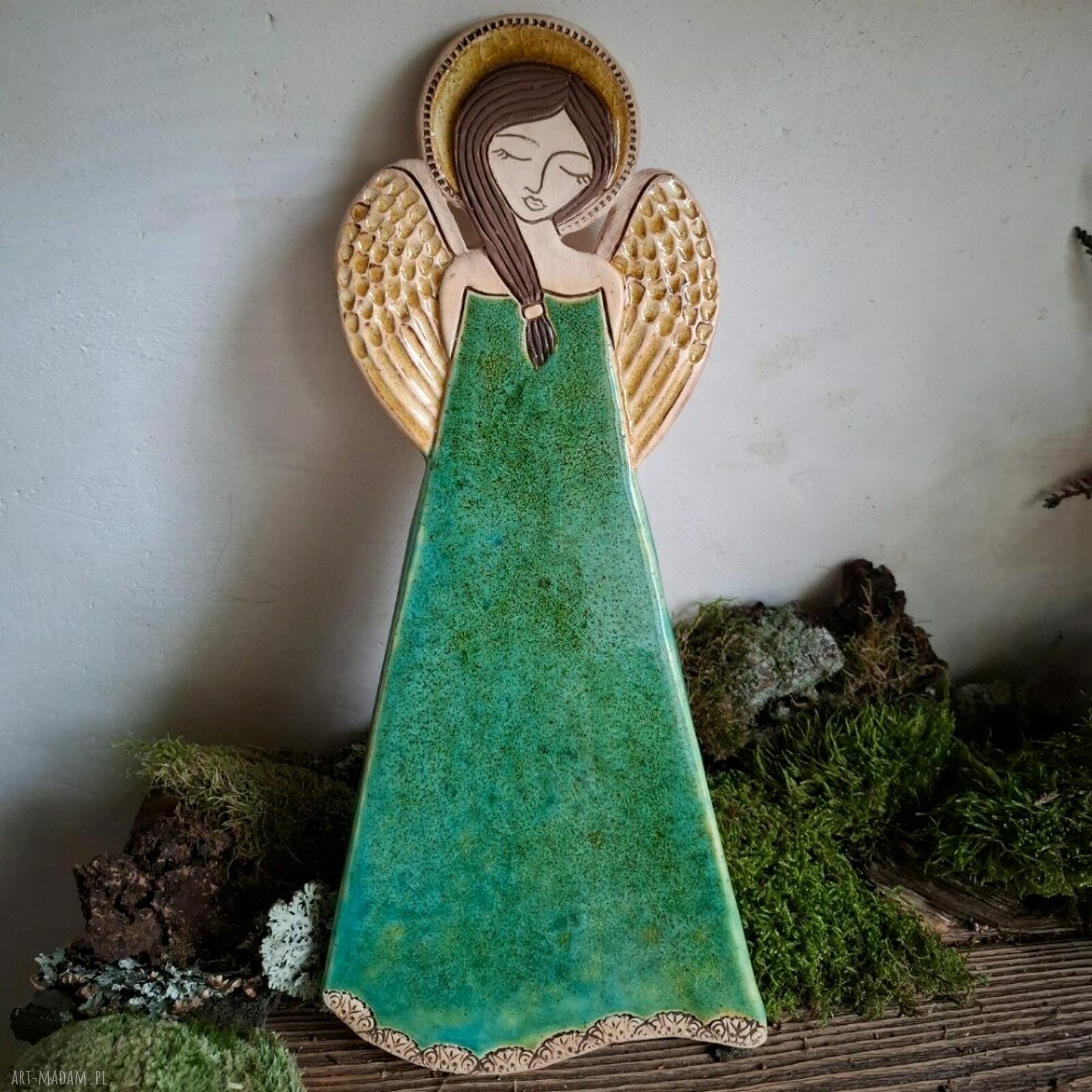 Anioł ceramiczny - Pula Zelena