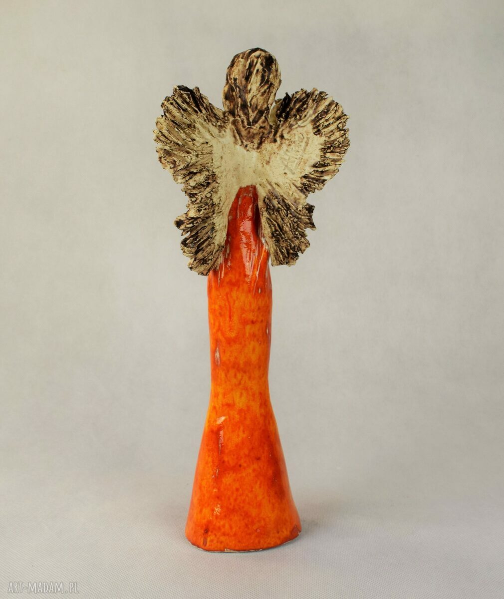 Ręcznie wykonany anioł ceramiczny na prezent do domu - ok. 33 cm