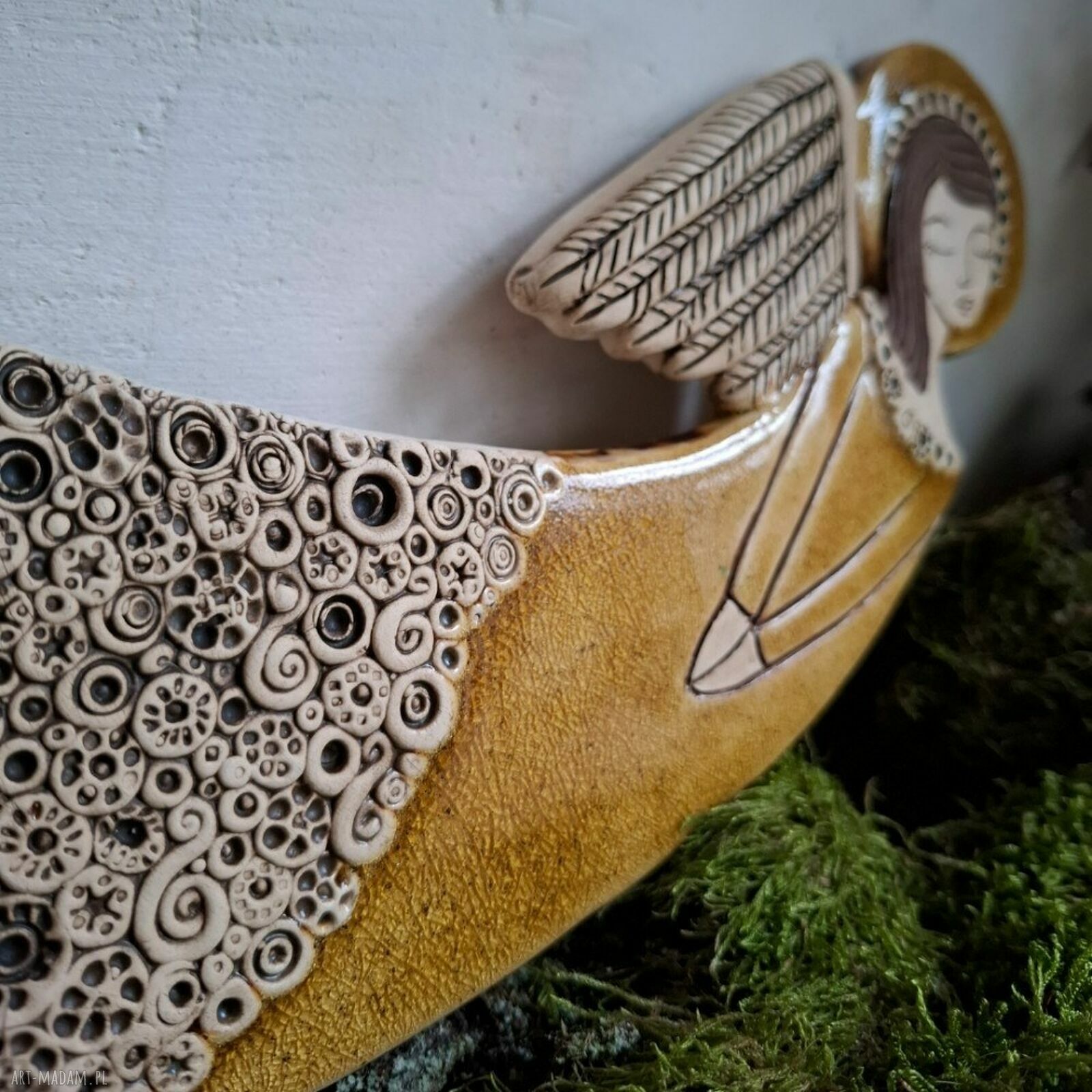 Anioł ceramiczny Skarda Zlata - prezent ślubny z dedykacją
