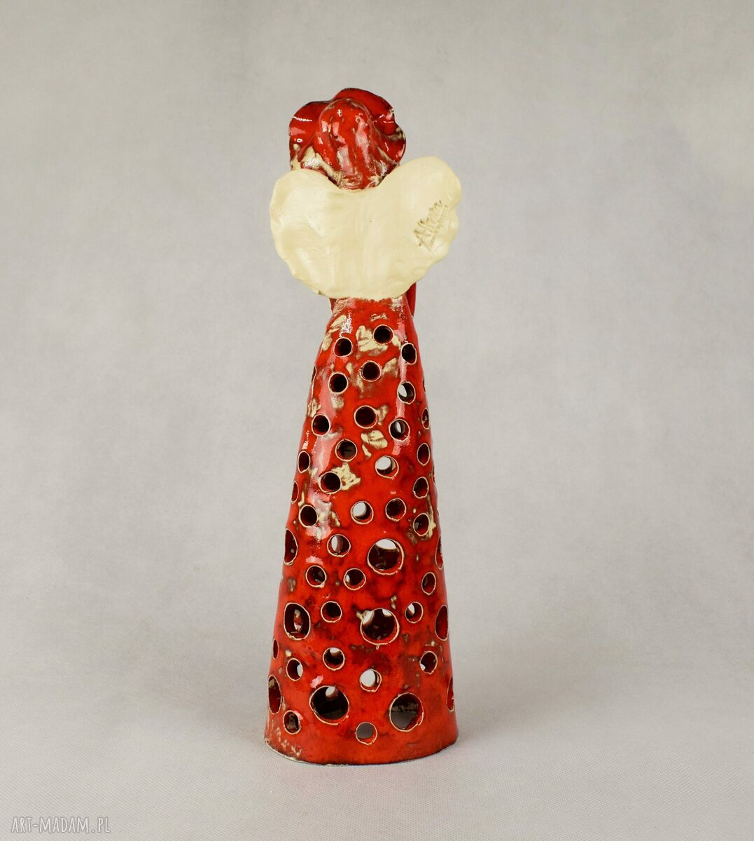 Anioł ceramiczny lampion - ciepły klimat w Twoim domu