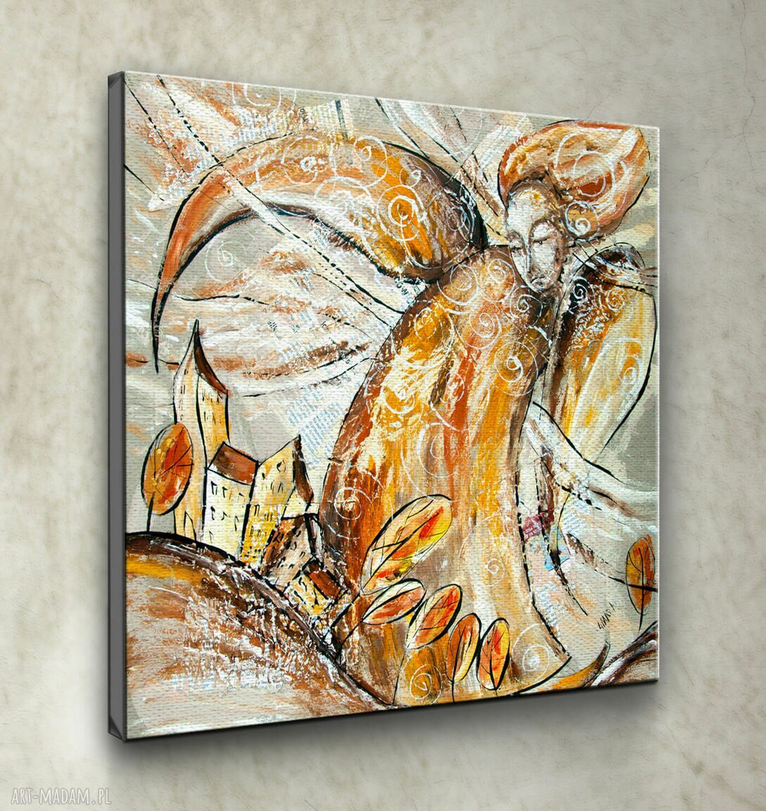 Anioł jesieni - obraz giclee na płótnie canvas