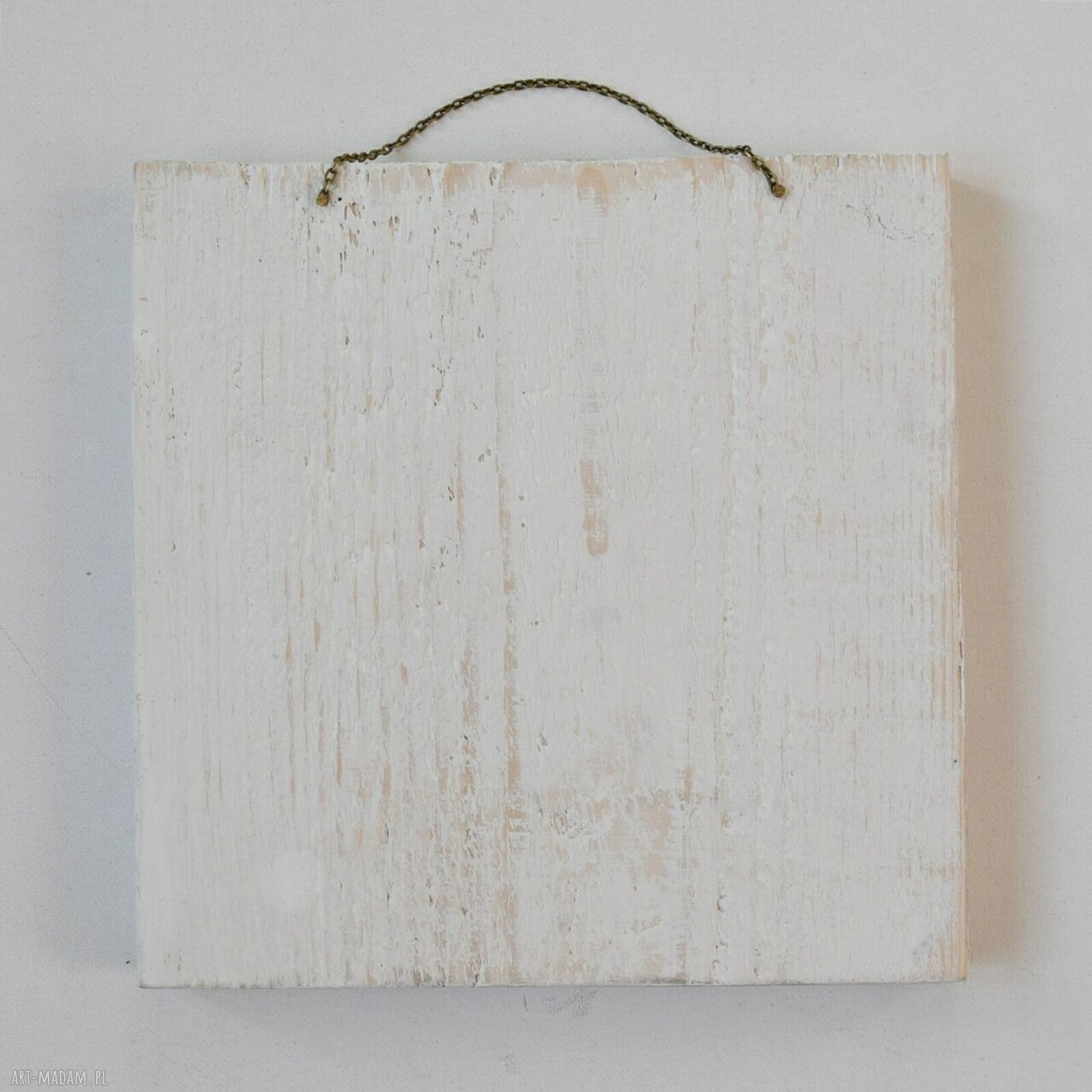 Anioł Klucznik XV - obraz ręcznie malowany na drewnie (20x20 cm)