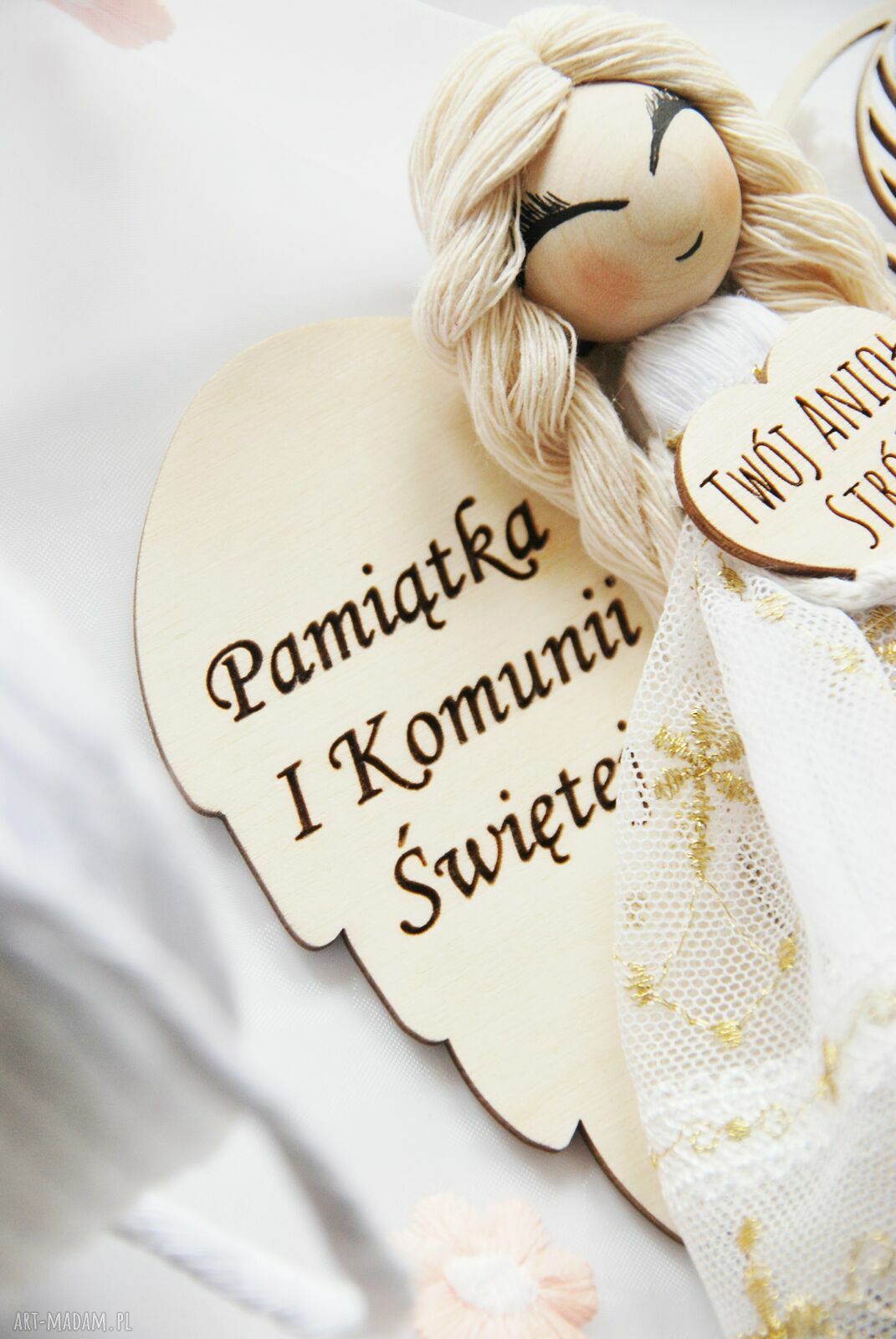 Anioł komunijny - pamiątka Pierwszej Komunii Świętej dla dziewczynki