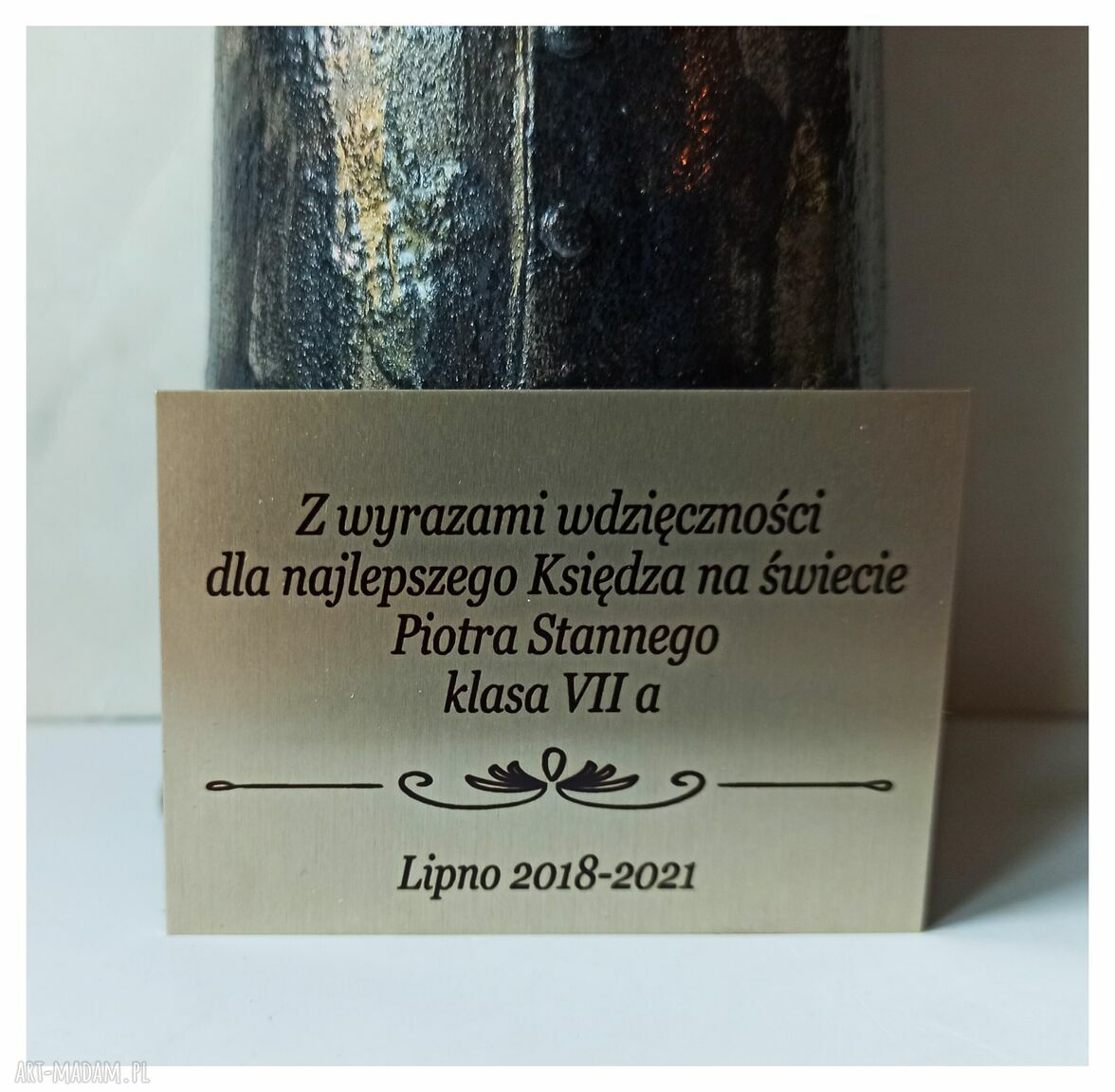 Anioł ksiądz z ceramiki handmade - podziękowanie za Komunię Świętą i święcenia kapłańskie