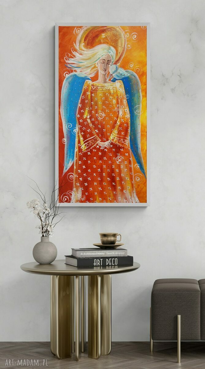 Anioł marzeń - obraz giclee 40x80 cm na płótnie canvas