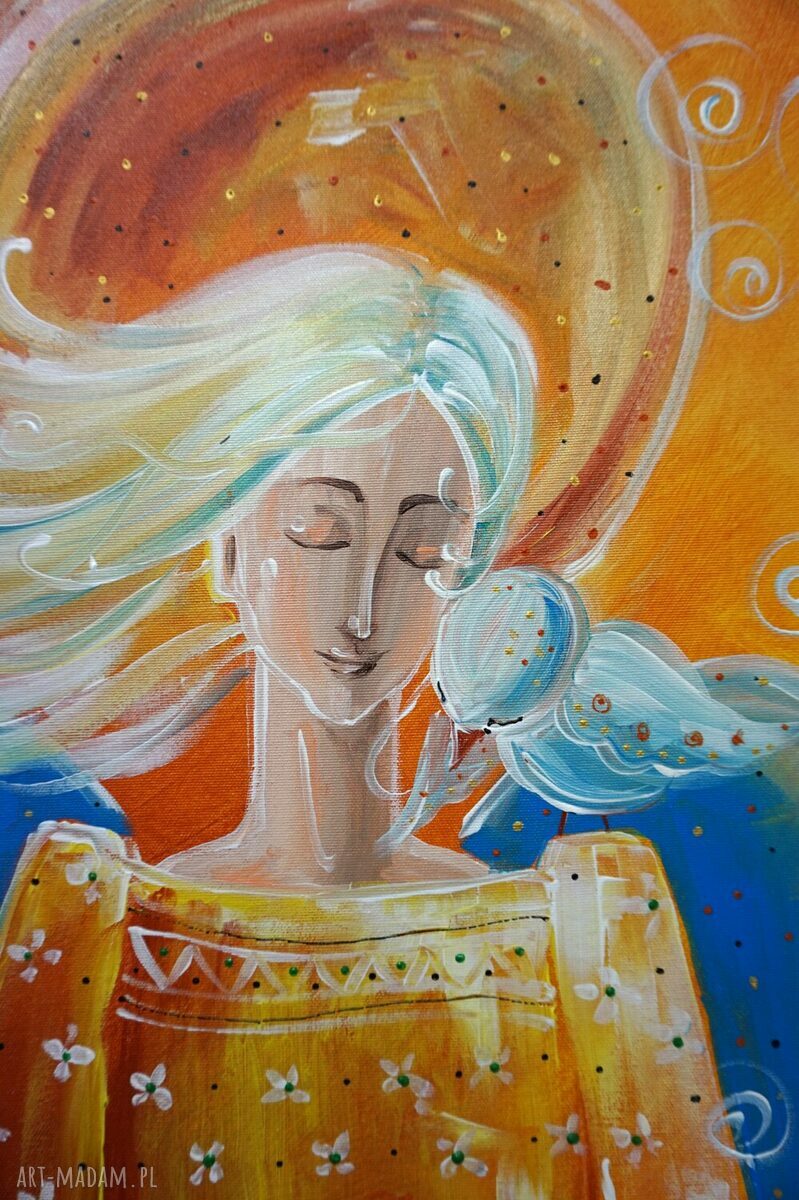 Anioł marzeń - obraz na płótnie canvas 30 x 60 cm