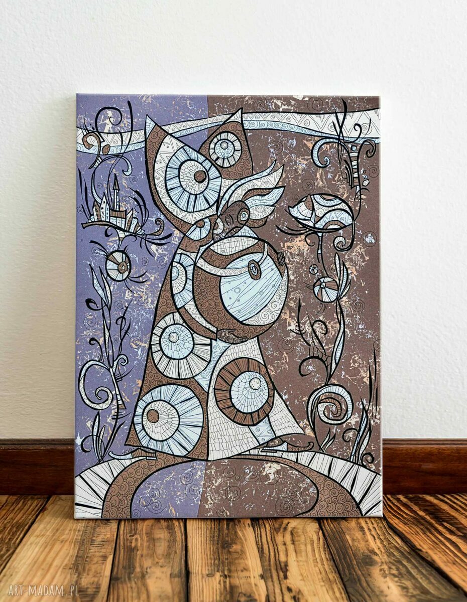 Anioł nocnych bajek - obraz giclee na płótnie Canvas