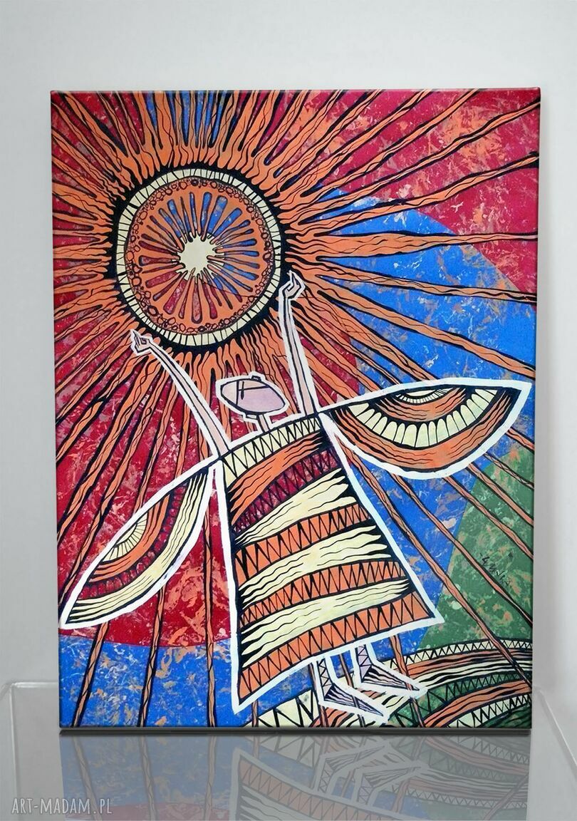 Anioł Słońca - obraz Giclee na płótnie canvas, sygnowany na odwrocie