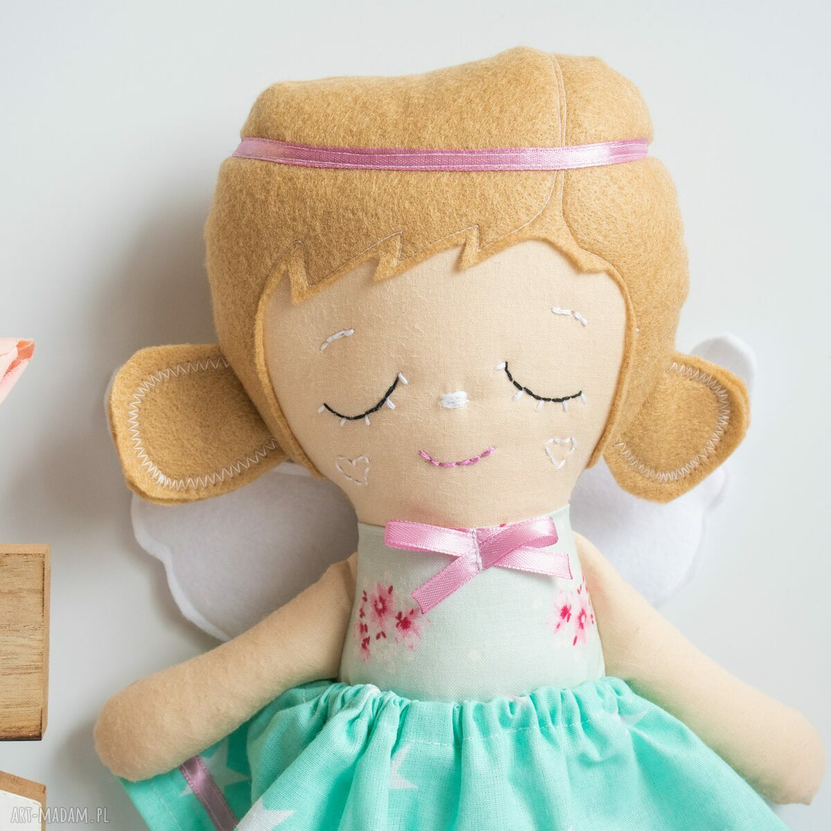 Anioł Stróż Amelka 32 cm - prezent dla dziewczynki na chrzest i Dzień Dziecka