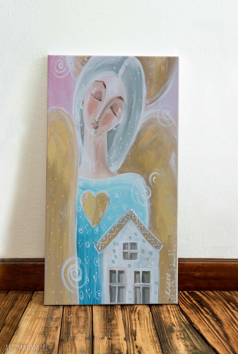 Anioł stróż domu. Giclee - obraz na płótnie canvas