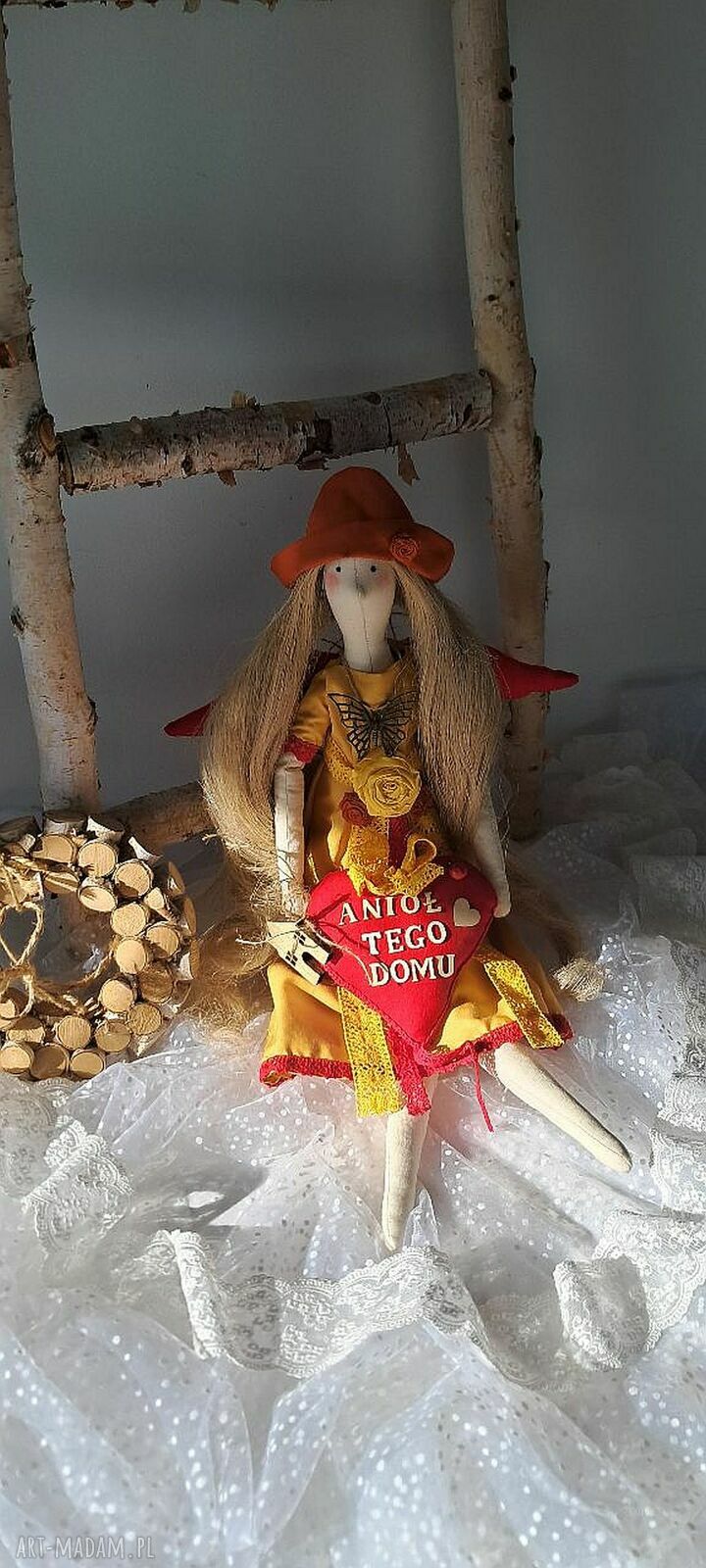 Anioł tego domu - dekoracja szyta na zamówienie