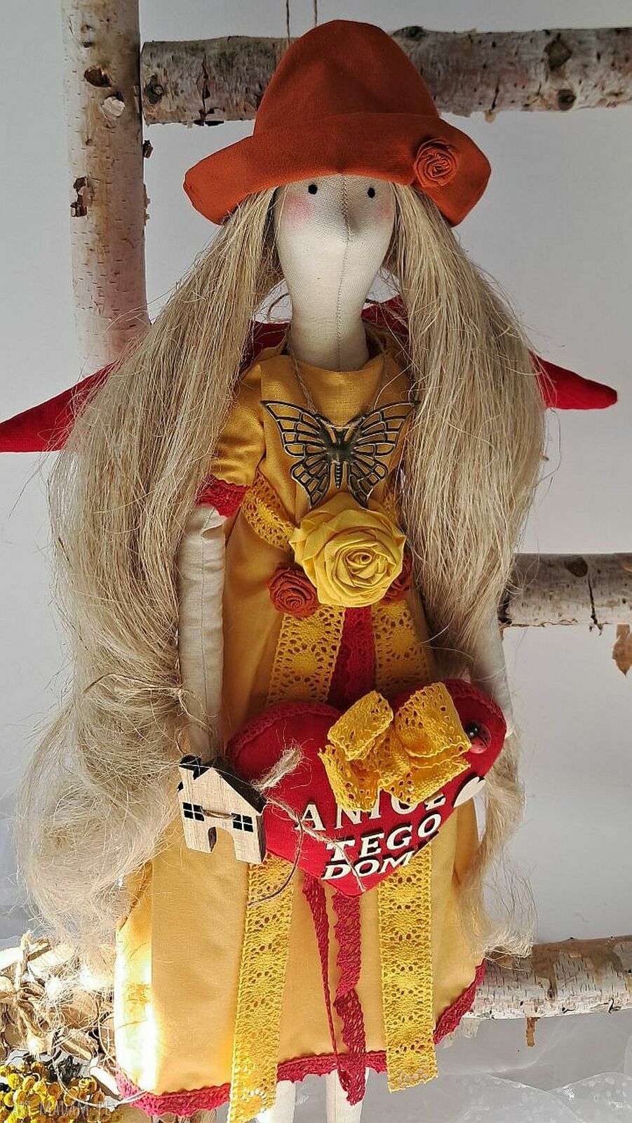 Anioł tego domu - dekoracja szyta na zamówienie