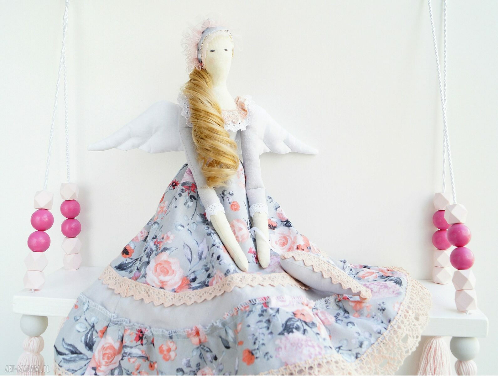 Anioł Tilda 60 cm - prezent na Komunię Świętą