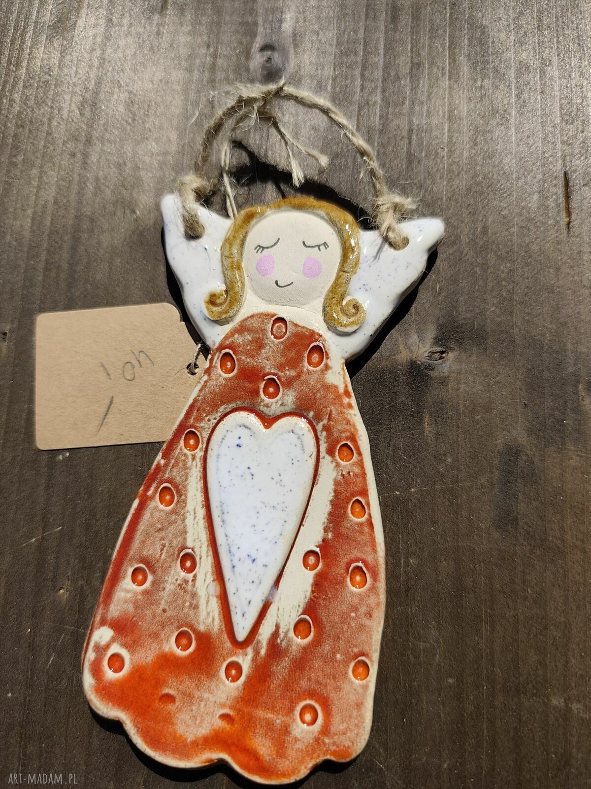 Aniołek ceramiczny na komunię i chrzest - Wolna Chwila
