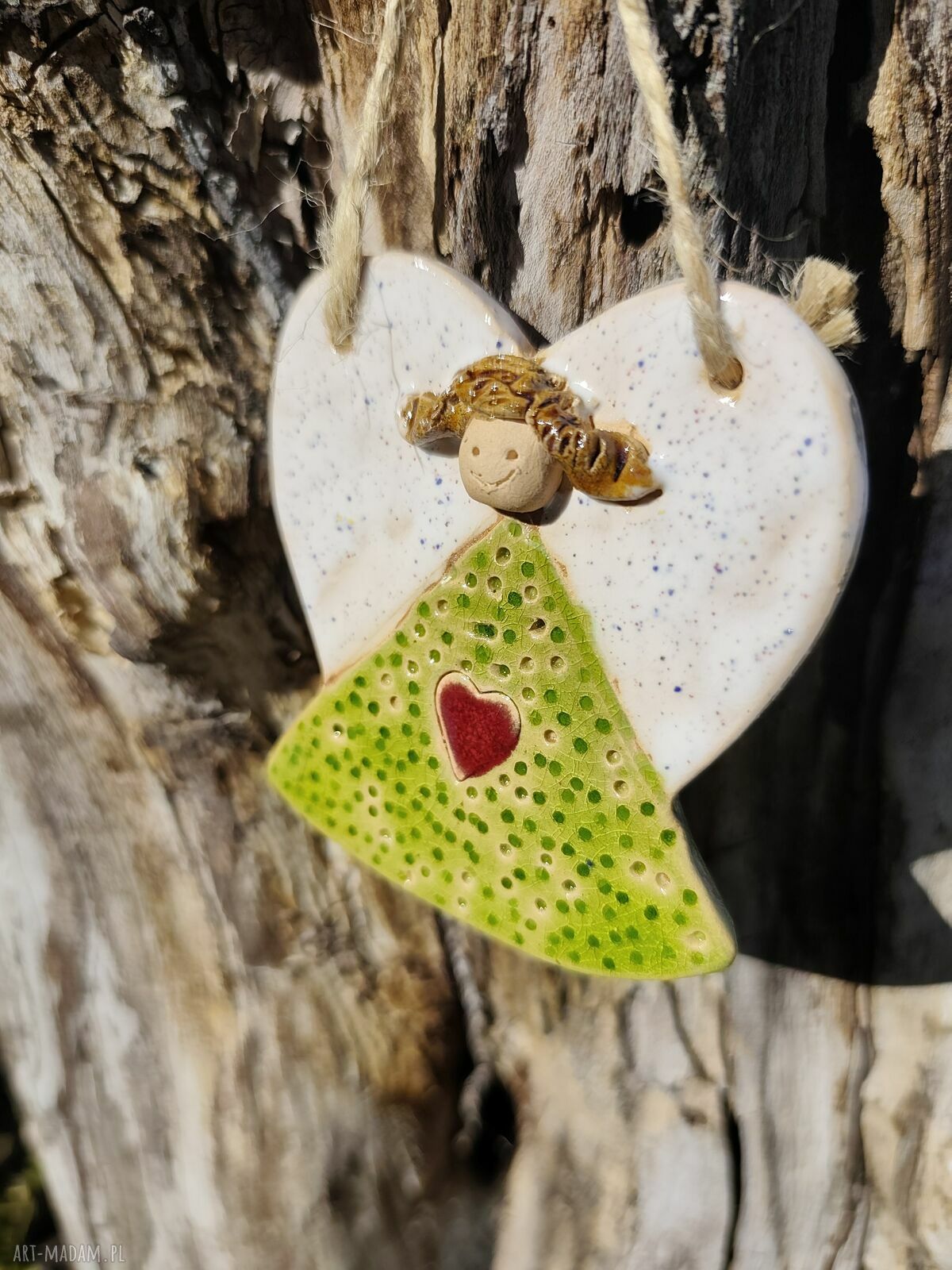 Aniołek ceramiczny na komunię i chrzest