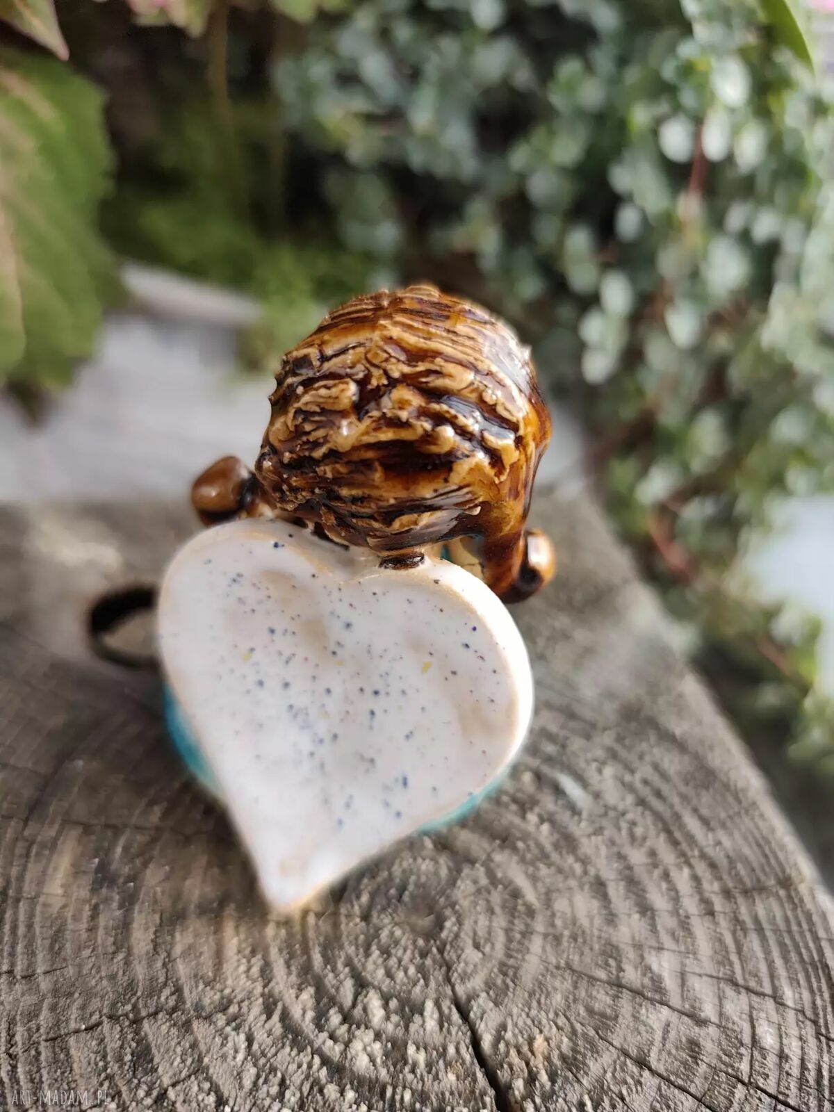 Aniołek ceramiczny w turkusowej sukience