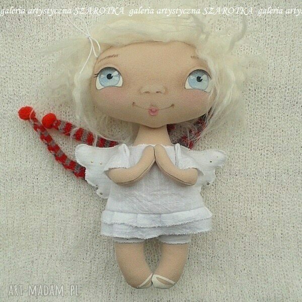 dekoracje: ANIOŁEK lalka dekoracja tekstylna, OOAK handmade