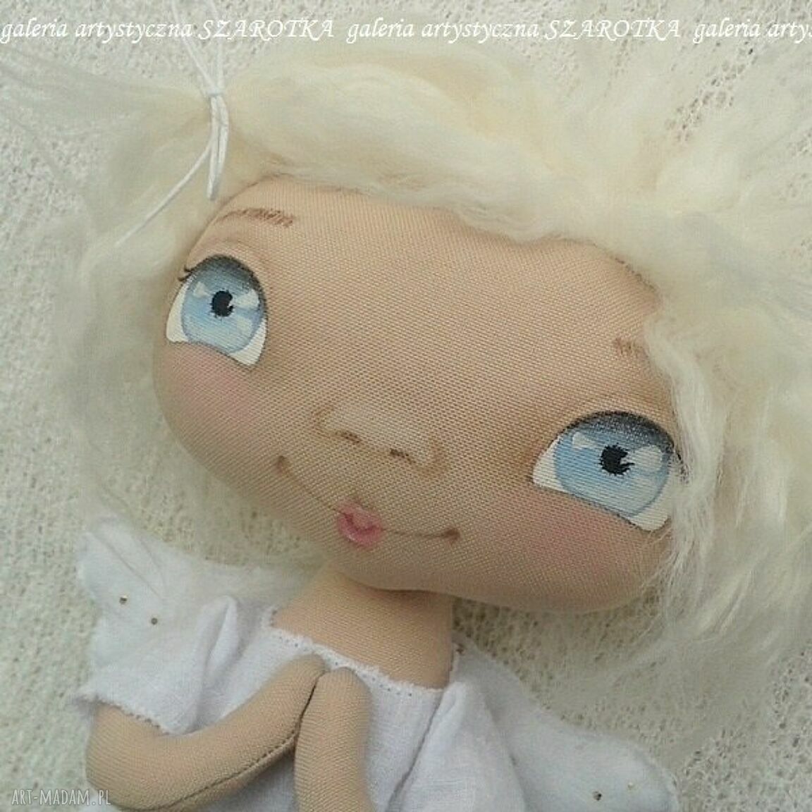 dekoracje: ANIOŁEK lalka dekoracja tekstylna, OOAK handmade