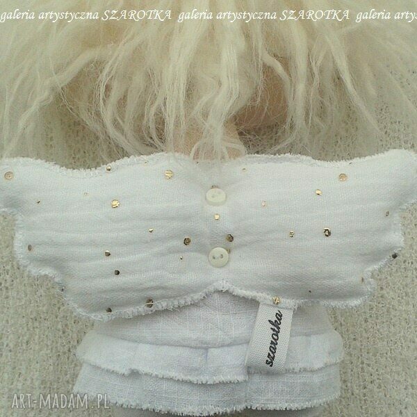dekoracje: ANIOŁEK lalka dekoracja tekstylna, OOAK handmade