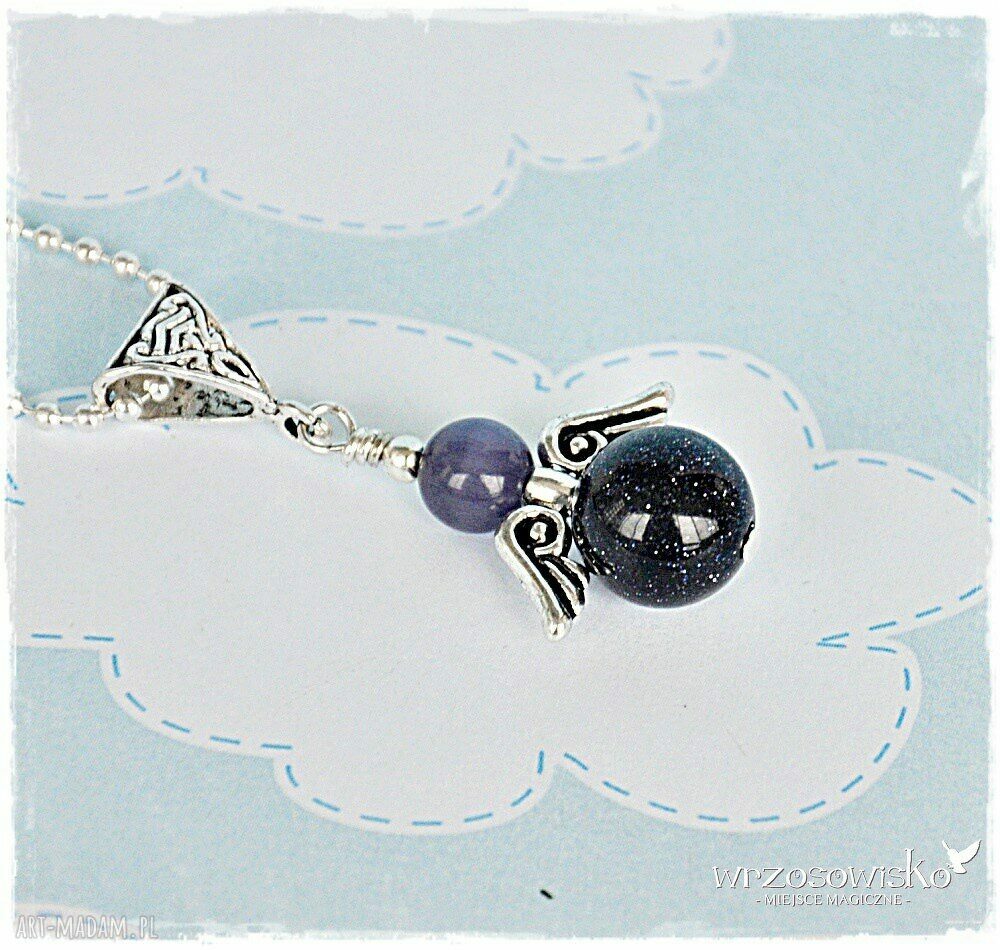 Aniołek Stróż naszyjnik Handmade