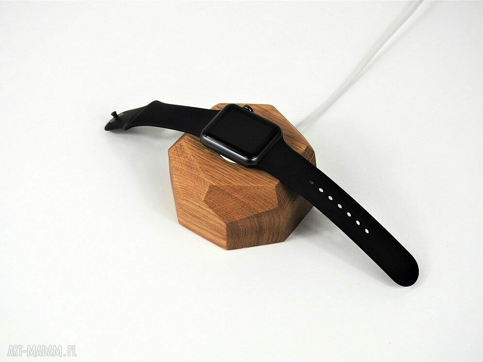 Stacja ładowania Apple Watch z dębu Oakywood ręczne wykonanie