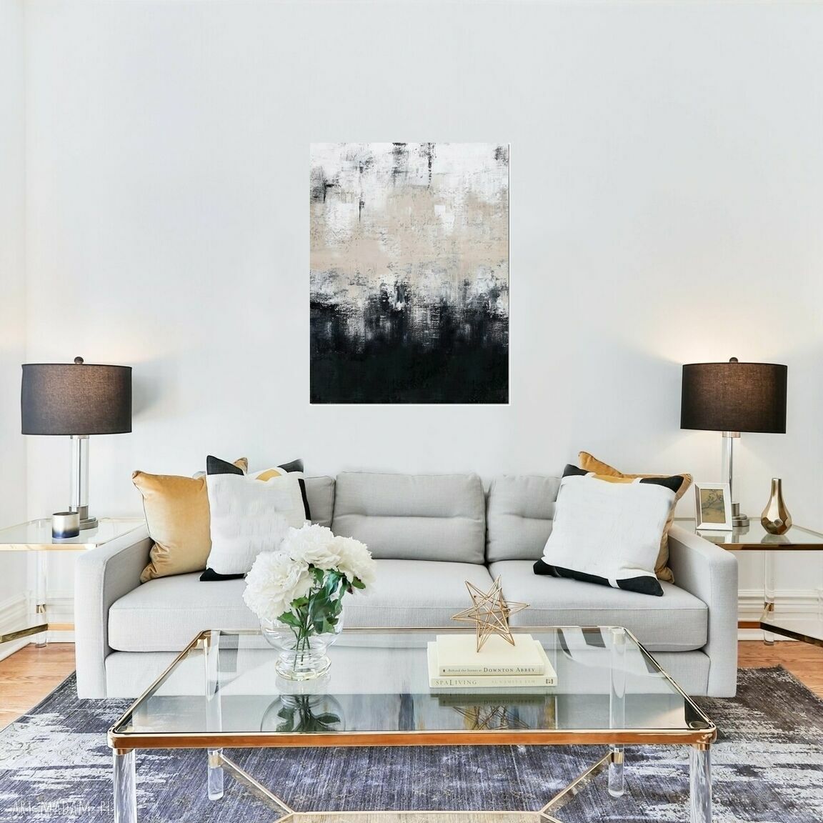Aputi 2 - nowoczesna abstrakcja do salonu 80x100 cm (akryl na płótnie)