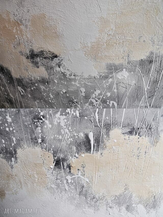 Aputi - nowoczesny obraz abstrakcyjny ręcznie malowany na płótnie 100x70 cm