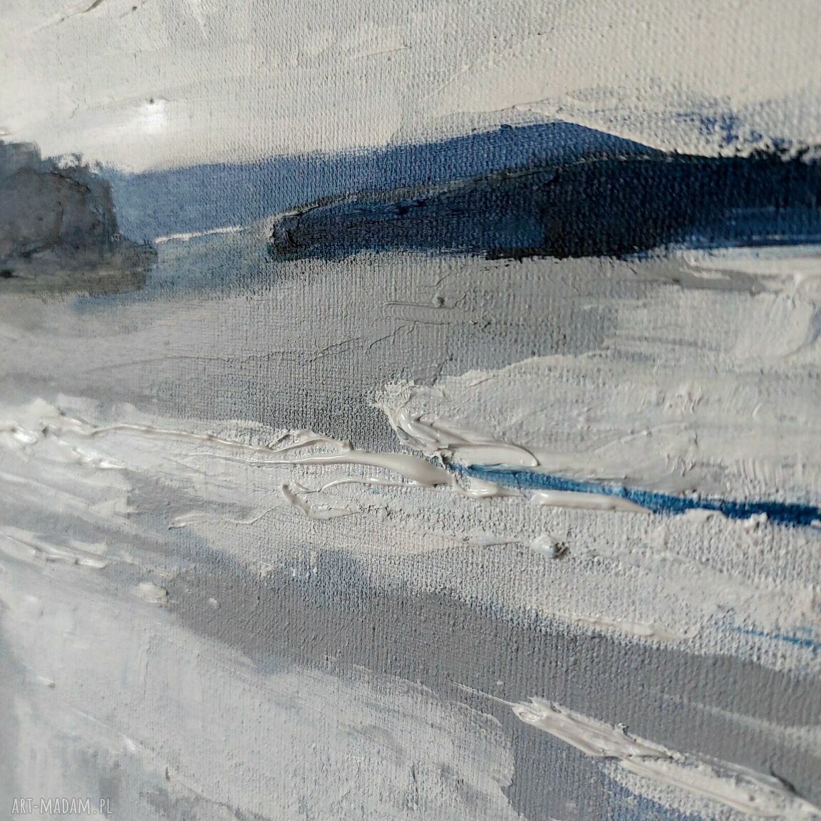 ARKTYKA - ręcznie malowany obraz akrylowy 40 x 40 cm