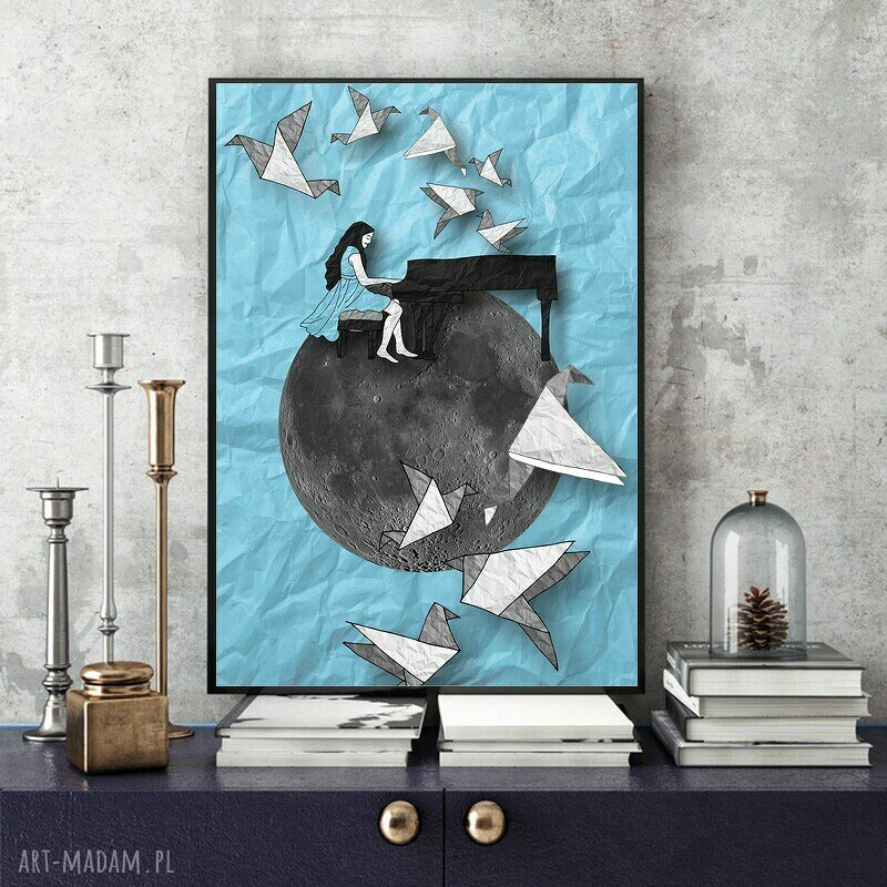 Pianistka - art print 30x40 cm na ścianę