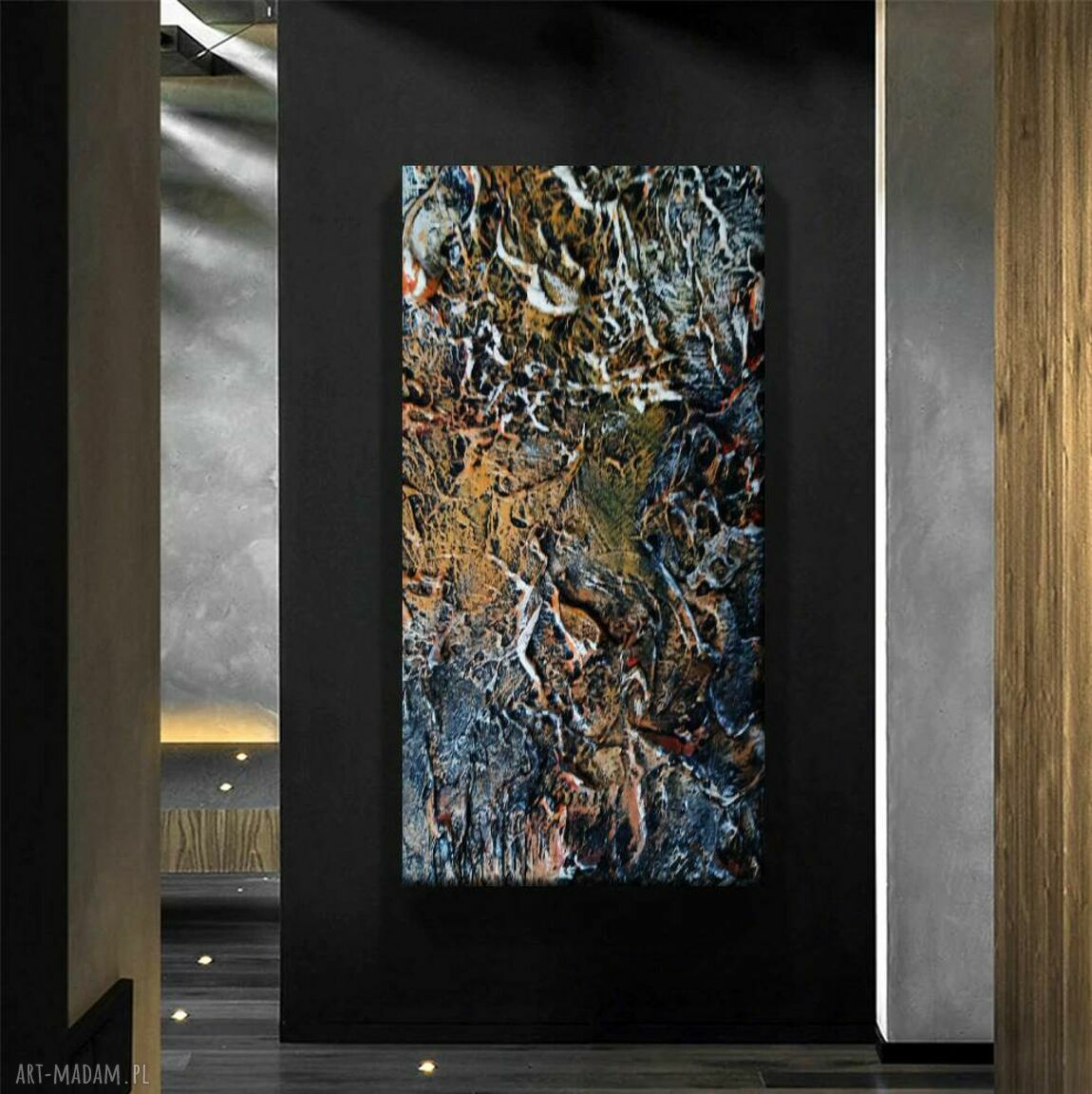 ARTISTIC STONE - abstrakcyjny obraz strukturalny na płótnie 80x170 cm