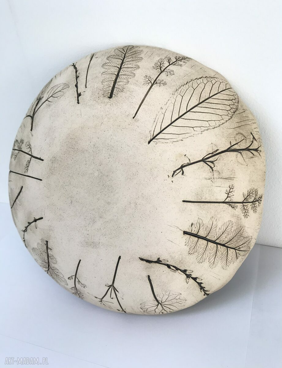 Artystyczna miska z roślinami - misa ceramiczna do dekoracji i drobiazgów