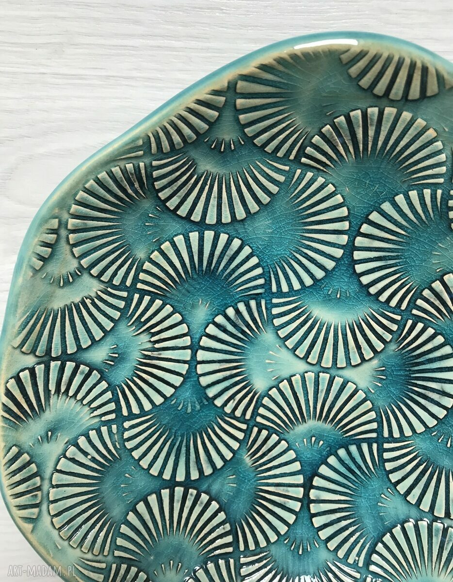 Artystyczna miska ceramiczna - dekoracja z efektem spękań