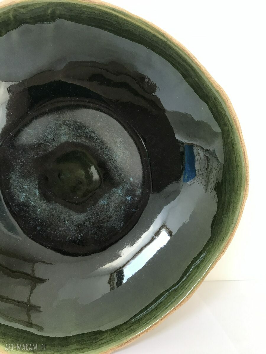 Artystyczna miska z roślinami - misa ceramiczna do dekoracji i drobiazgów