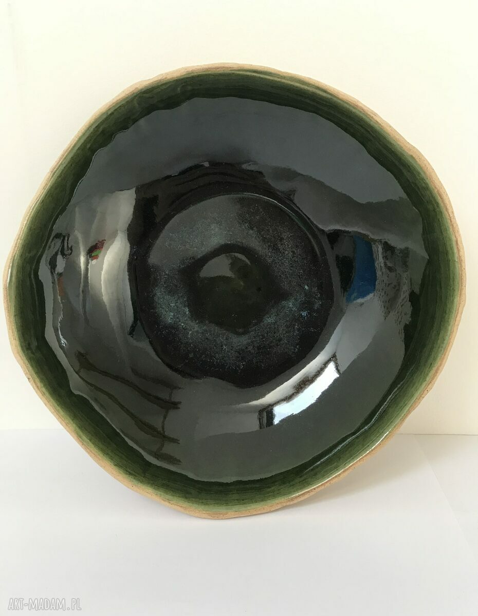 Artystyczna miska z roślinami - misa ceramiczna do dekoracji i drobiazgów
