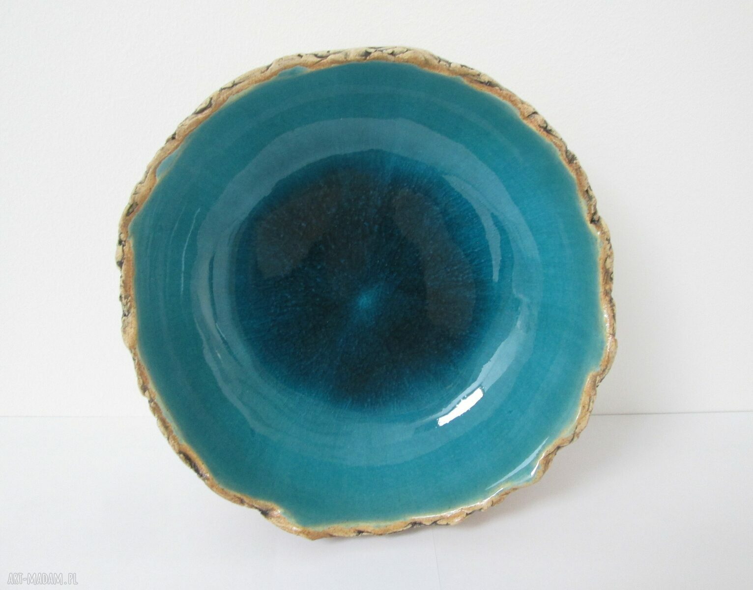 Artystyczna miska ceramiczna jak skała na przekąski (rękodzieło)