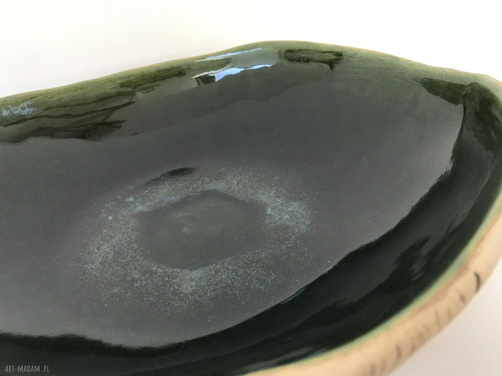 Artystyczna miska z roślinami - misa ceramiczna do dekoracji i drobiazgów