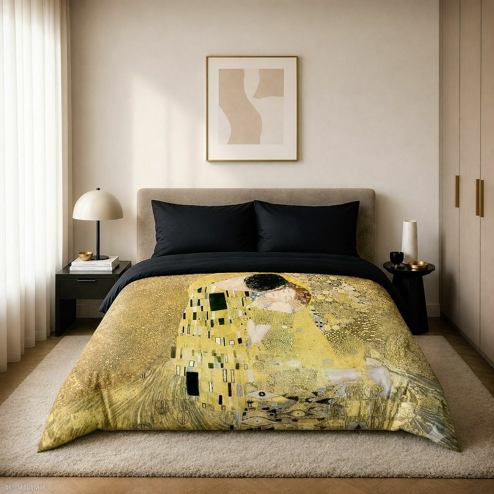 Artystyczna pościel premium Klimt „Pocałunek” 160x200 cm