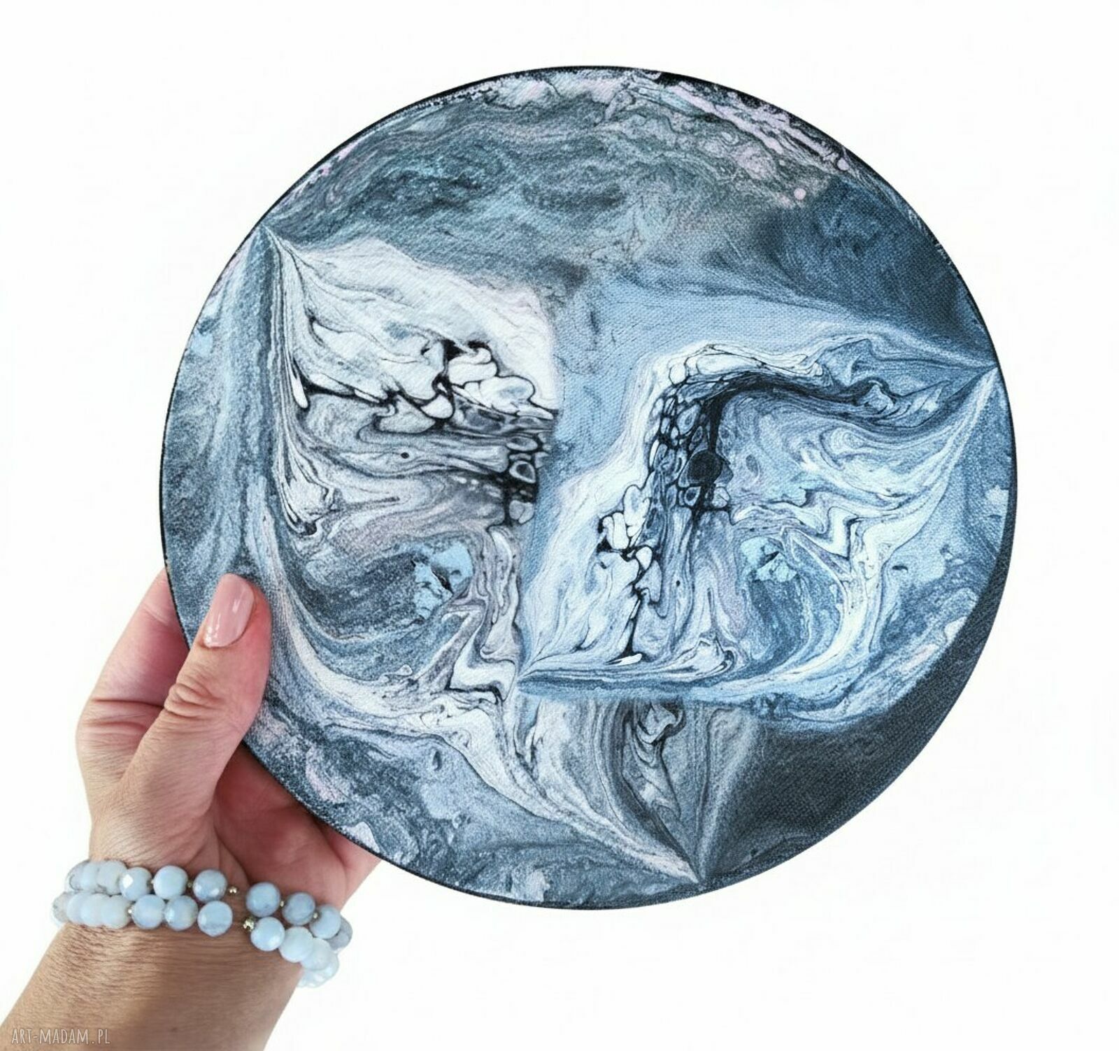 Artystyczny Akcent - magnes na lodówkę Acrylic Pouring