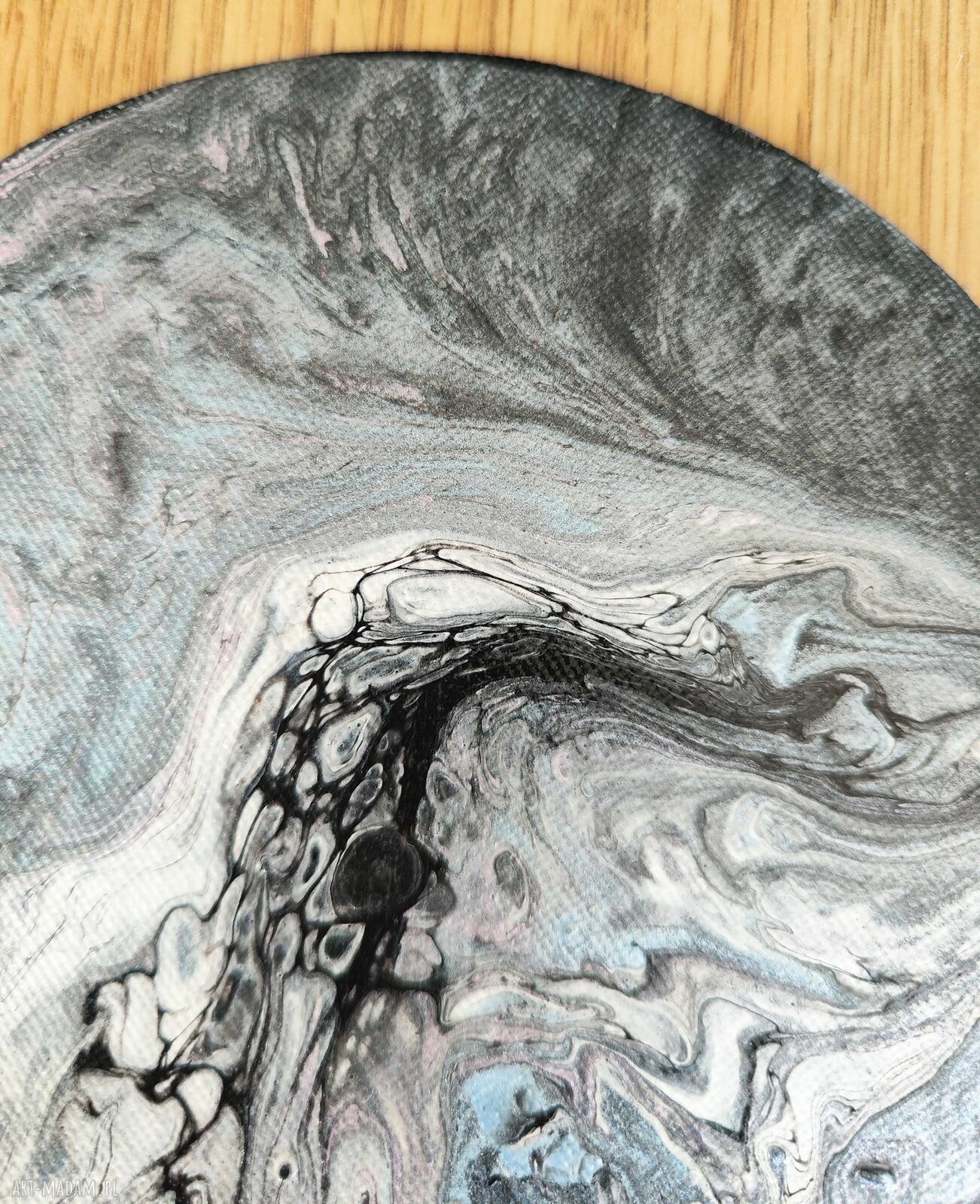 Artystyczny Akcent - magnes na lodówkę Acrylic Pouring