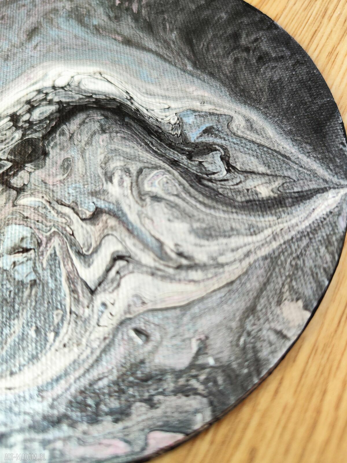 Artystyczny Akcent - magnes na lodówkę Acrylic Pouring