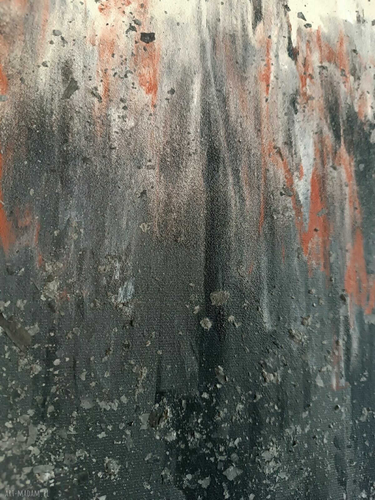 Obraz ASHES WITHIN 50x80 - abstrakcja ręcznie malowana do salonu