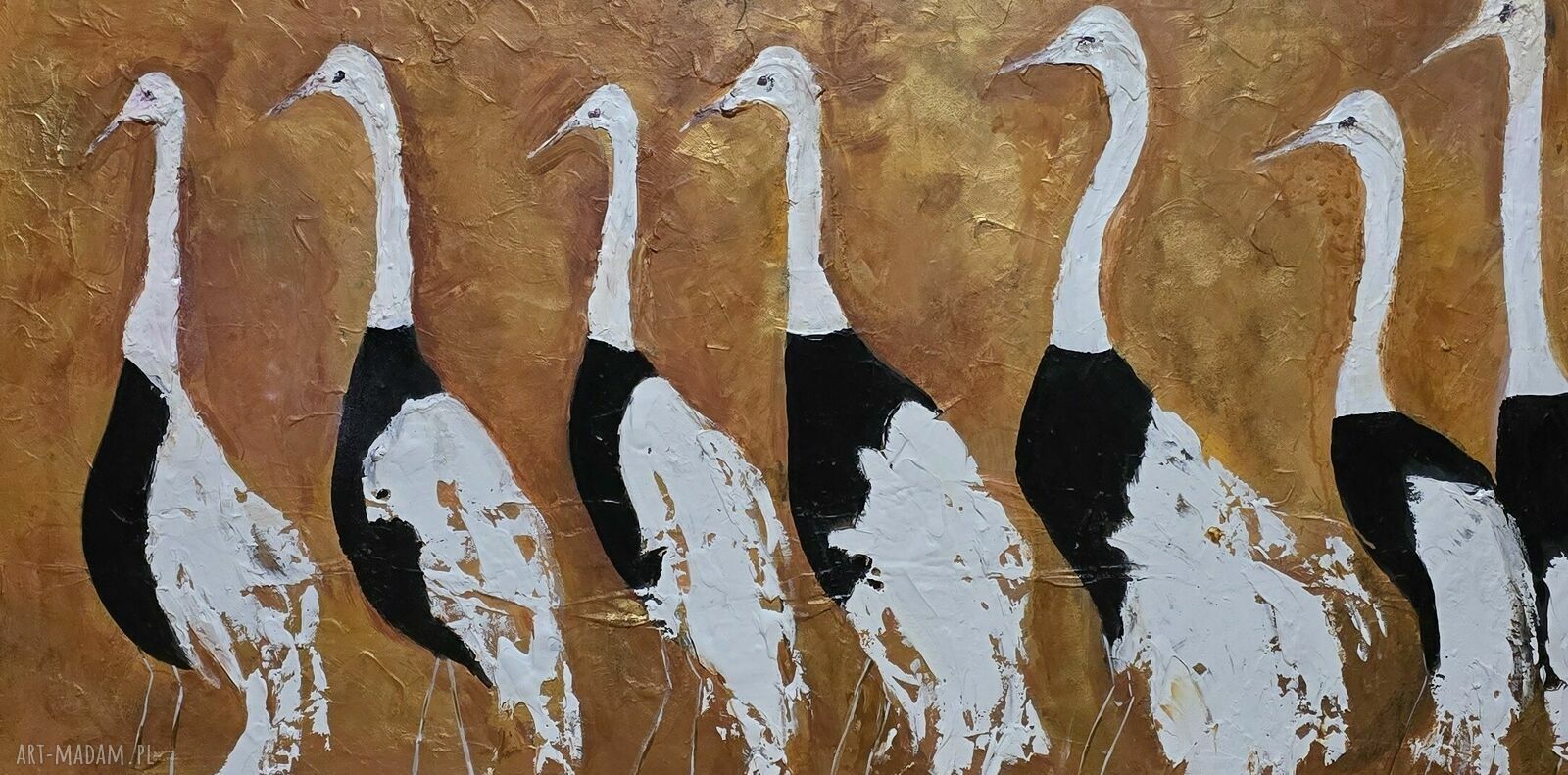 Attitude - obraz akrylowy ptak, przyroda i krajobrazy 90x45x3 cm Ewa Mościszko