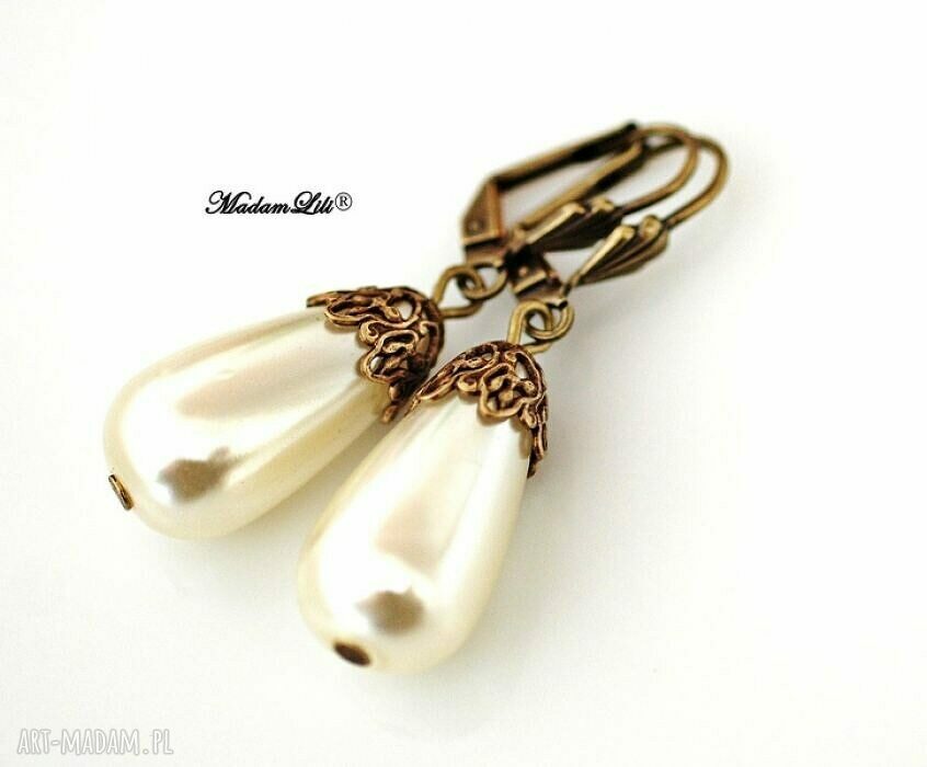 ♥ Cafe au Lait ♥ Kolczyki vintage