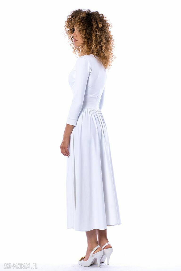 Audrey - elegancka suknia ślubna w kolorze białym
