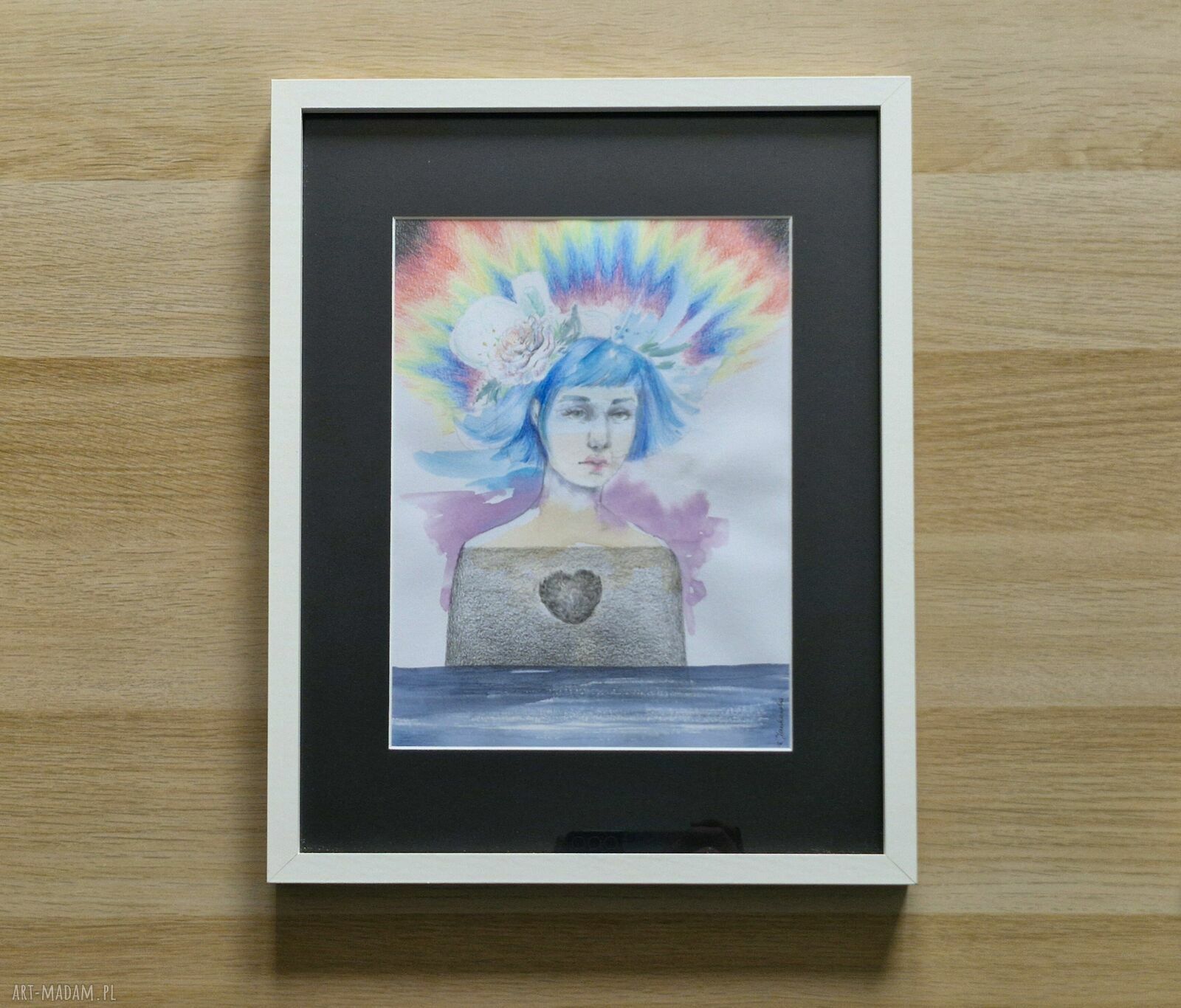 „Aura” - portret kobiety z tęczową aurą
