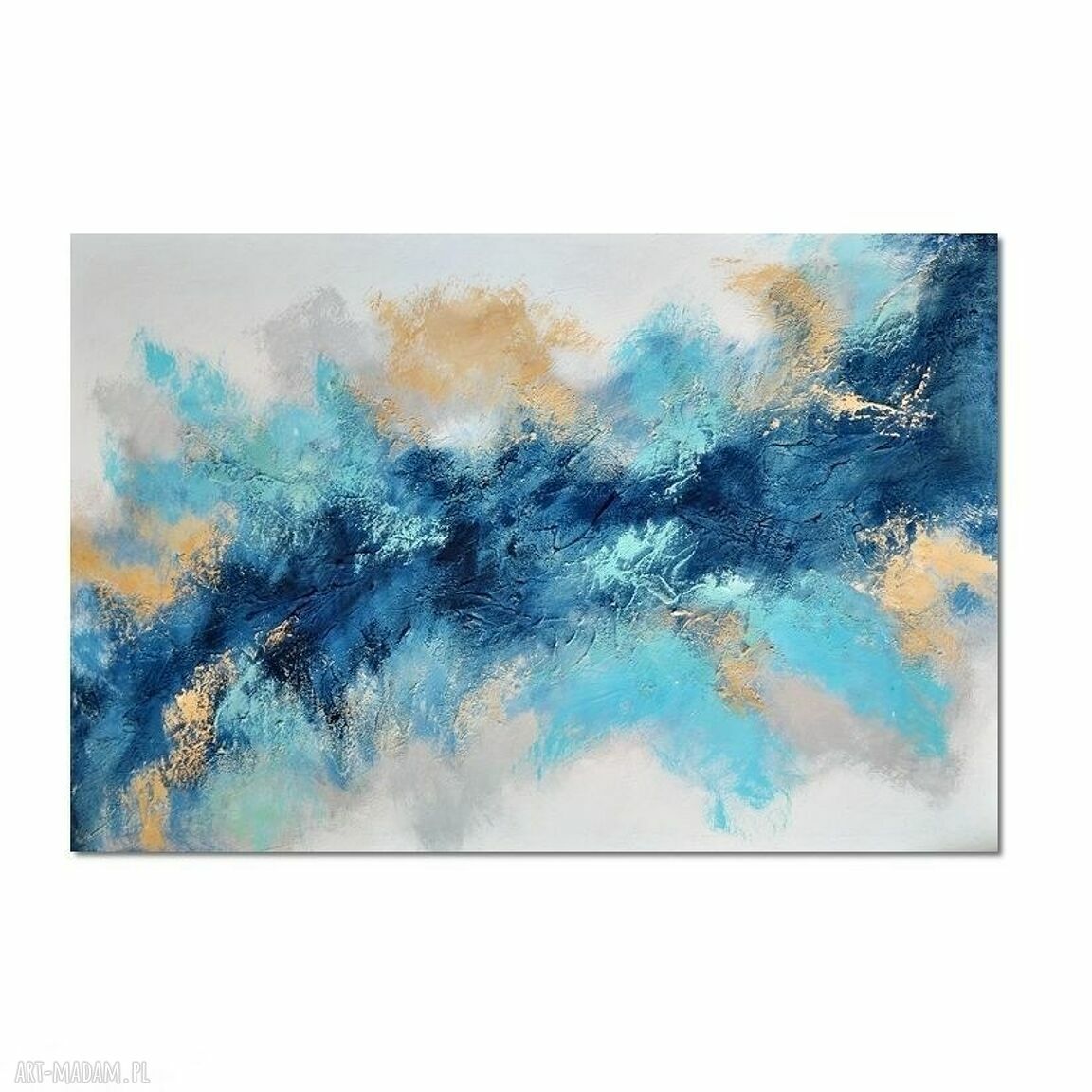 Aurora 4 - abstrakcyjny obraz akrylowy na płótnie 120x80 cm